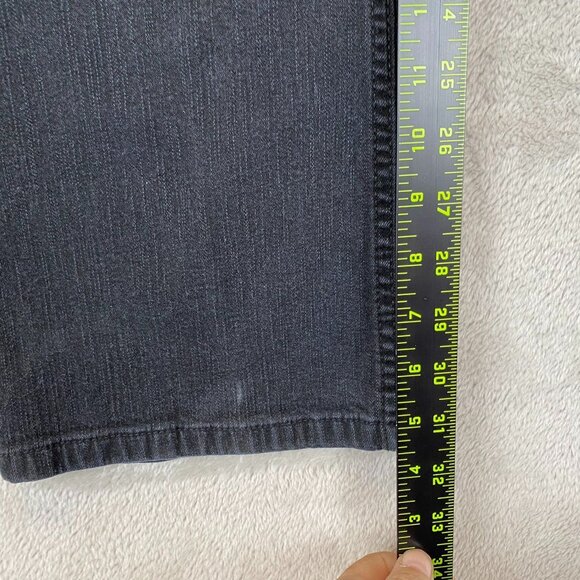 Levis Strauss Signature Jeans Misses 10 Long Bootcut Stretch Denim Black Cotton - Picture 3 of 11